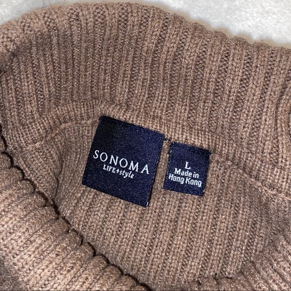 Brown Sonoma Ribbed Turtleneck Sweater - Picture 6 of 6